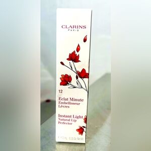 Clarins Paris Instant Light Natural Lip Perfector Lip Gloss #12 Red Shimmer X 1